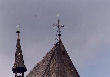 フランクフルトの教会、塔の見上げ